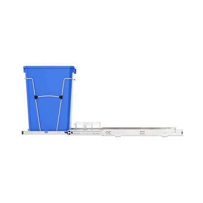 Rev-A-Shelf Pullout Trash Can 35 qt. for Kitchen Cabinets, Blue, RV-12KD-22C-S