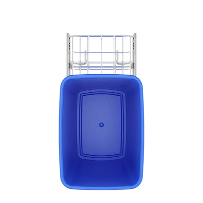 Rev-A-Shelf Pullout Trash Can 35 qt. for Kitchen Cabinets, Blue, RV-12KD-22C-S