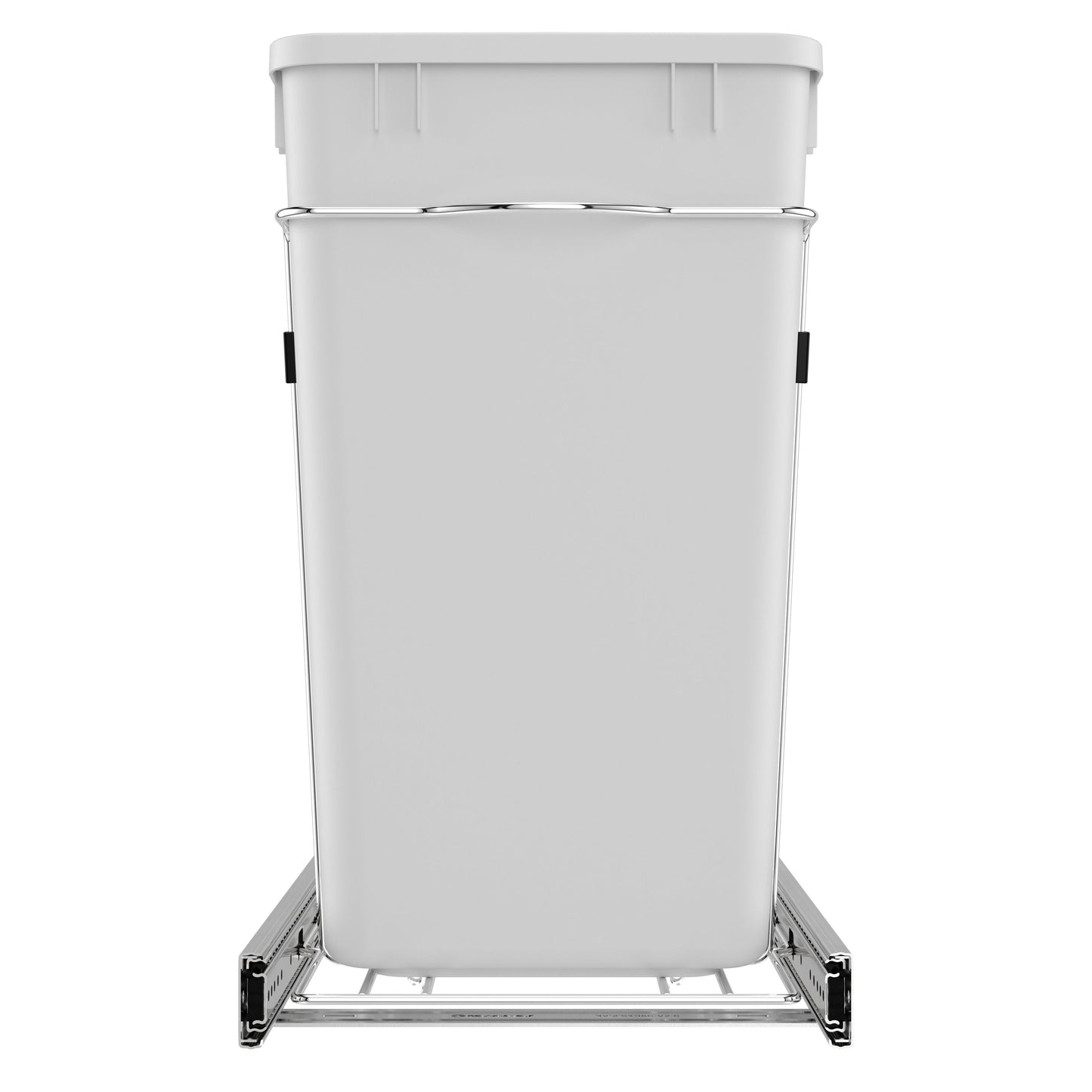 Rev-A-Shelf Double Pullout Trash Cans 27 qt. for Kitchen, White, RV-15KD-11C S
