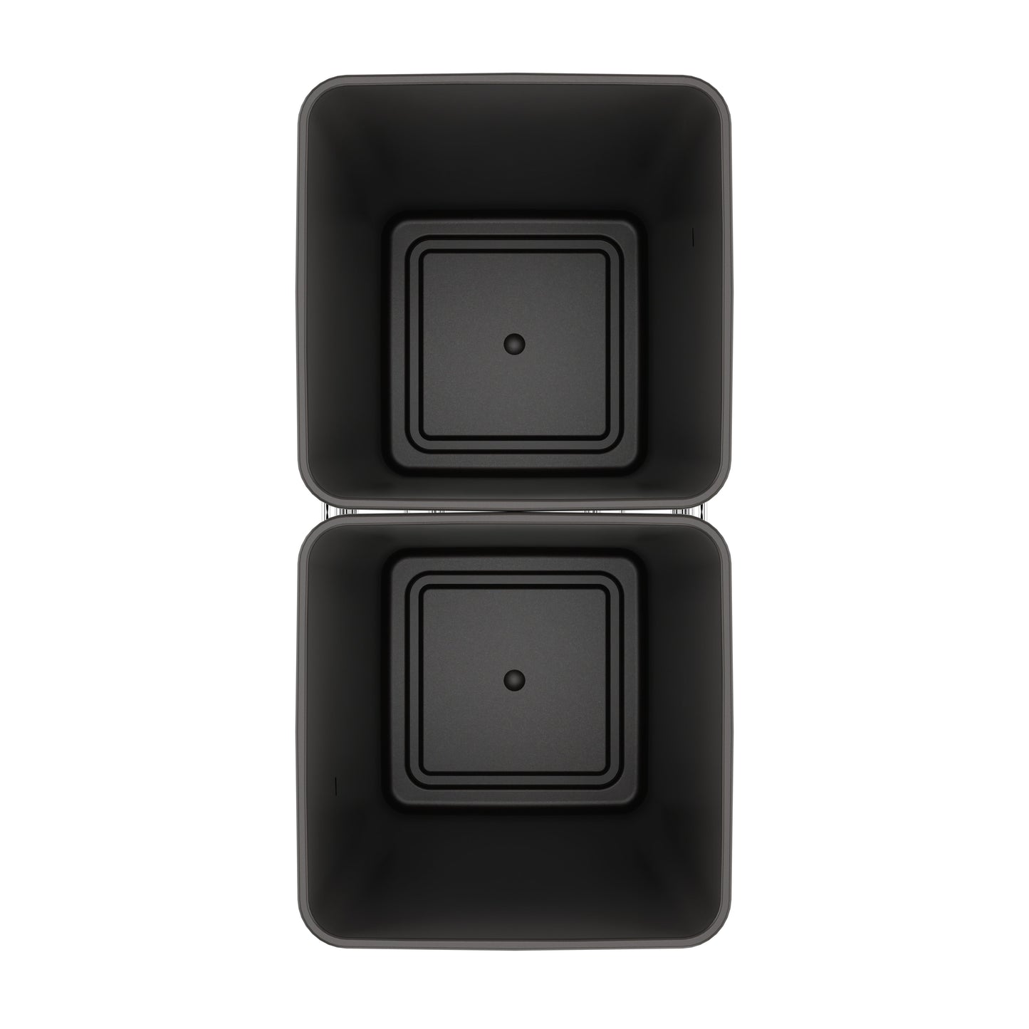 Rev-A-Shelf Double Pullout Trash Can 27 qt. for Kitchen, Gray, RV-15KD-13C-S