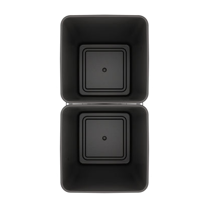 Rev-A-Shelf Double Pullout Trash Can 27 qt. for Kitchen, Gray, RV-15KD-13C-S