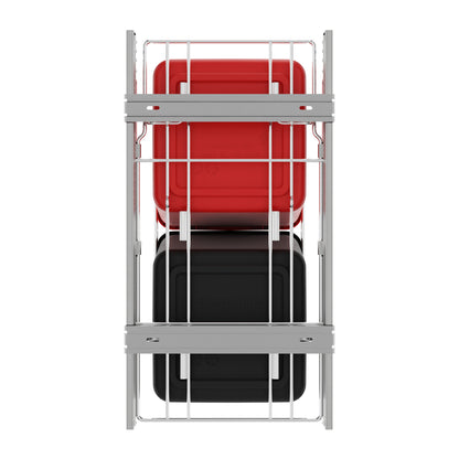 Rev-A-Shelf Double Pullout Trash Can 27 qt. for Kitchen, RedBlk, RV-15KD-1618C-S