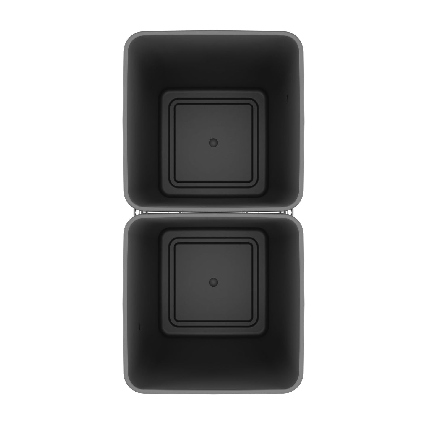 Rev-A-Shelf Double Pullout Trash Cans 27 qt. for Kitchen, Silver, RV-15KD-17C S