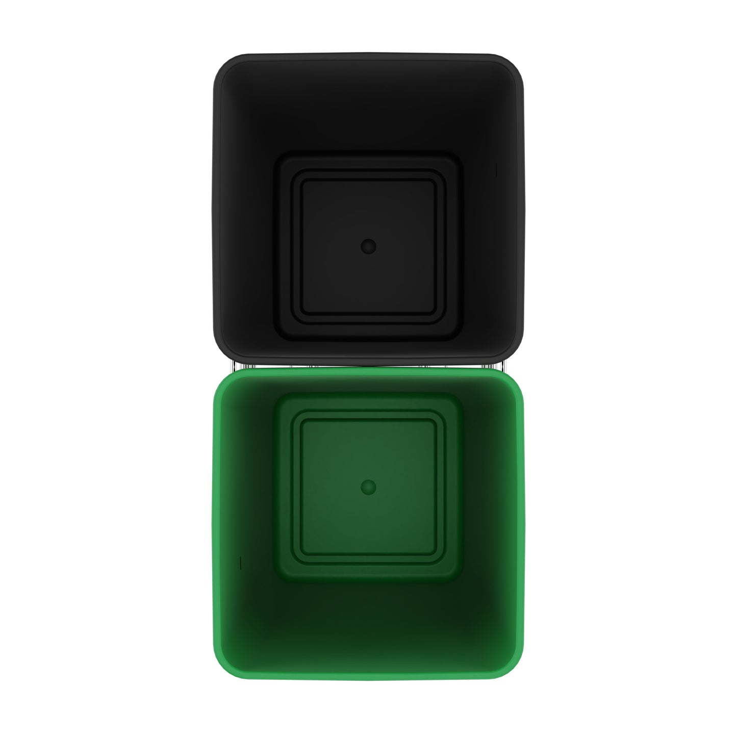 Rev-A-Shelf Double Pullout Trash Can 27 qt. for Kitchen, Green, RV-15KD-1918C-S