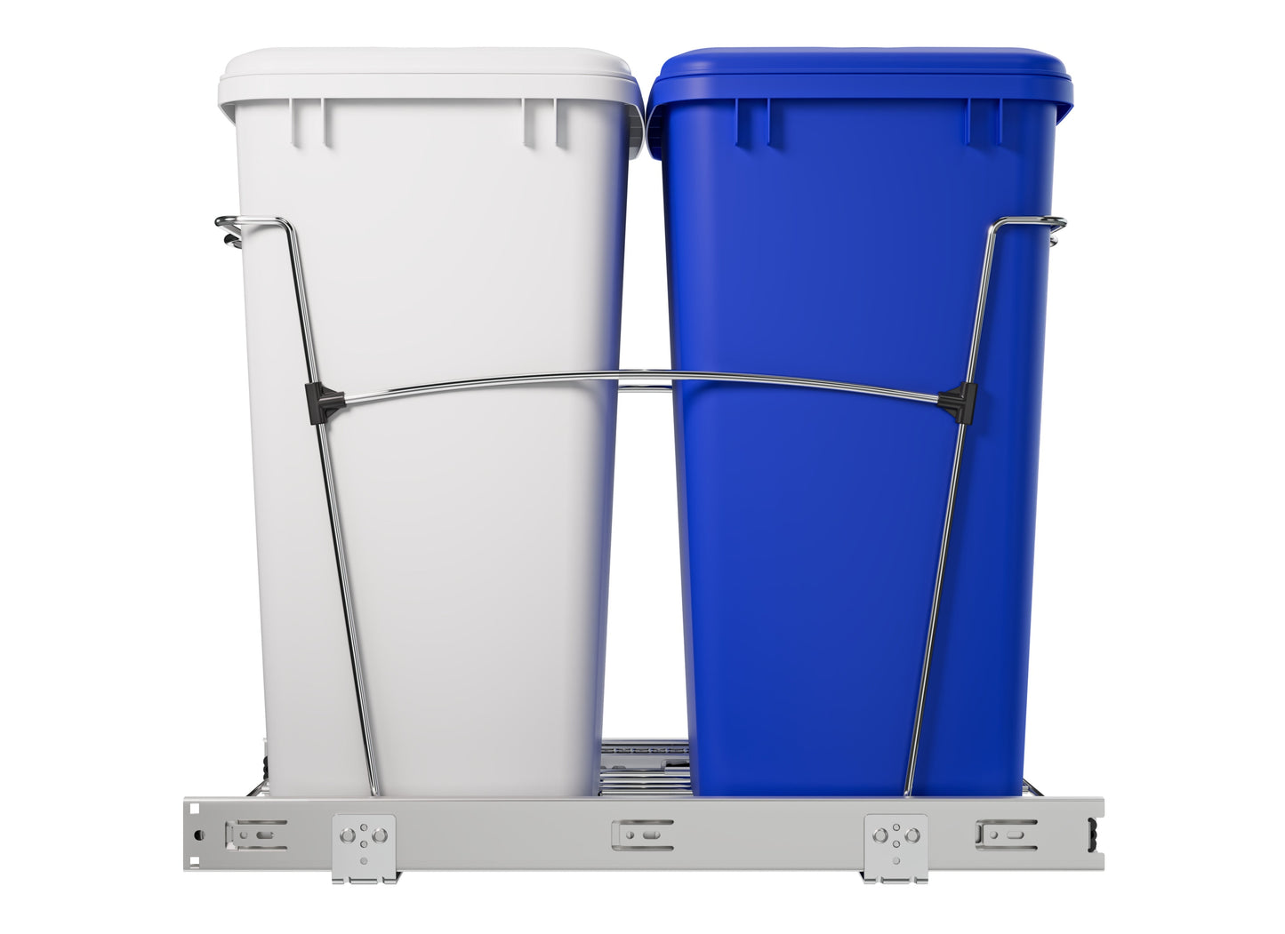 Rev-A-Shelf Double Pullout Trash Can 35 qt. for Kitchen, RV-18KD-11RC-S