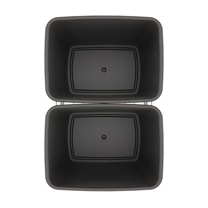 Rev-A-Shelf Double Pullout Trash Can 35 qt. for Kitchen, Gray, RV-18KD-13C-S