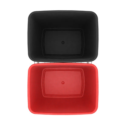 Rev-A-Shelf Double Pullout Trash Can 35 qt. for Kitchen, Red, RV-18KD-1618C-S