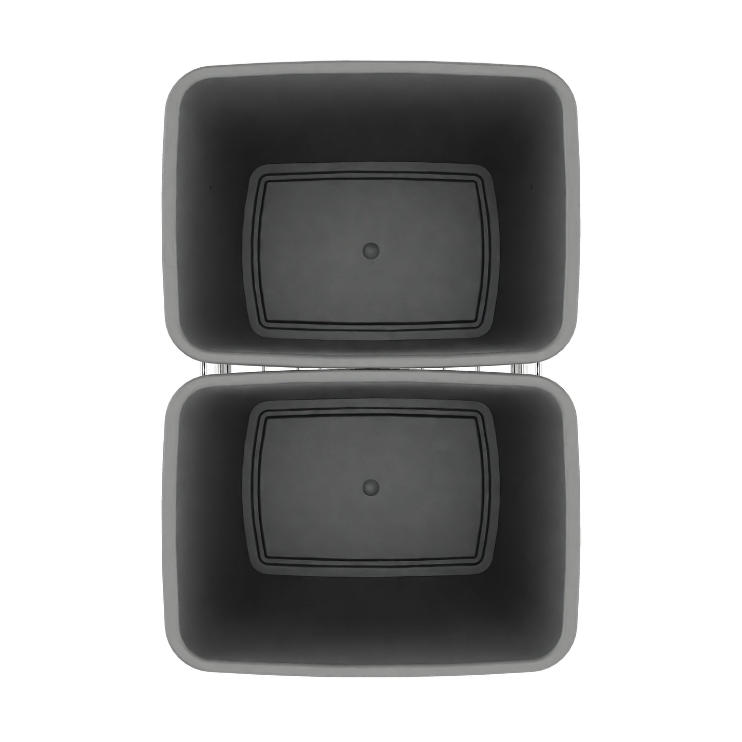 Rev-A-Shelf Double Pullout Trash Can 35 qt. for Kitchen, Silver, RV-18KD-17C S