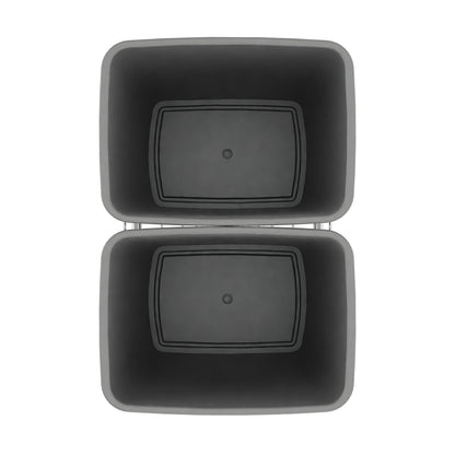 Rev-A-Shelf Double Pullout Trash Can 35 qt. for Kitchen, Silver, RV-18KD-17C S