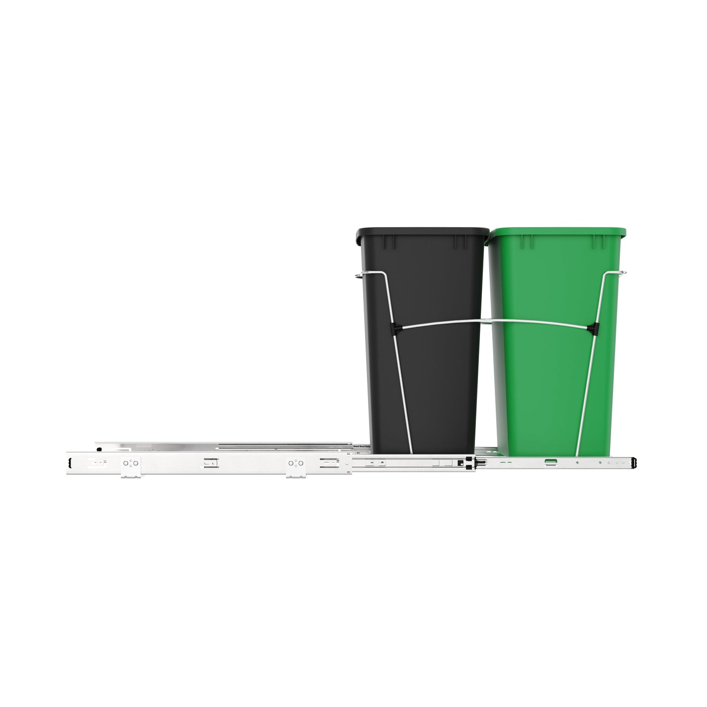 Rev-A-Shelf Double Pullout Trash Can 35 qt. for Kitchen, RV-18KD-1918C-S