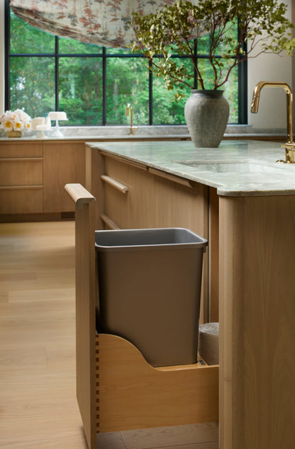 Rev-A-Shelf Single Pullout Trash Can 50 Qt w/ Soft-Close Slides, 4WCSC-1550DM-1