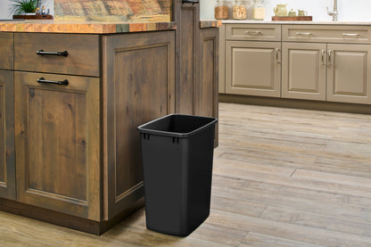 Rev-A-Shelf Polymer Replacement 35 qt. Trash Bin, Black, 2 Pack, RV-35-18-2