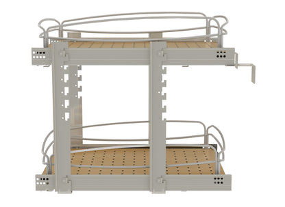 Rev-A-Shelf Two-Tier Solid Bottom Pullout Base Cabinet Organizer, 54BK-15SC-2-1