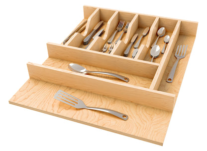 Rev-A-Shelf Natural Maple Right Size Utensil Drawer Insert, 16-1/4" x 19-1/2"