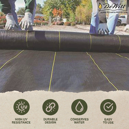 DeWitt Sunbelt 6' x 300' Woven Weed Barrier Landscape Fabric Ground Cover 2 Pack