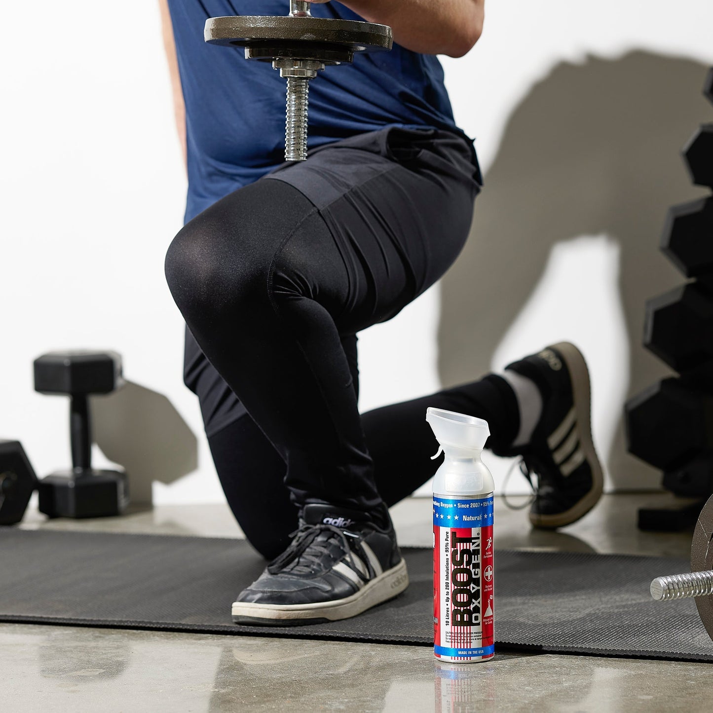 8 Pack 10L Boost Oxygen Stars and Stripes Pure Canned Oxygen Canister, Natural