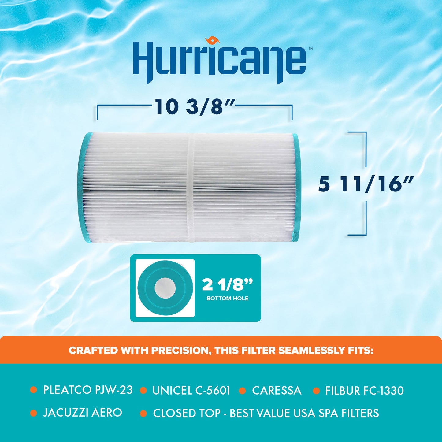 Hurricane 3 Pack HF5601-01 Advanced Pool and Spa Filter Cartridge Replacement