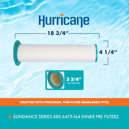Hurricane 4 Pack HF-CNT18-01 Advanced Spa Cartridge Inner Pre Filter Replacement