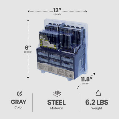 Master Mechanic 2 Pack Screwdriver & Bits Made of Chrome Vanadium Steel, 100 Pc