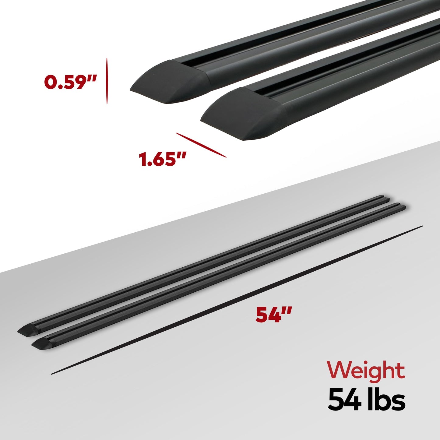 Yakima Tracks 54 in. Roof Rack System Compatible w/TrackTower & Skyline Towers - Find Fresh Goods