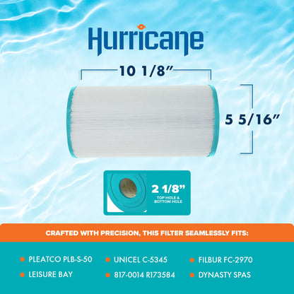Hurricane 4 Pack HF5345-01 Advanced Pool and Spa Filter Cartridge Replacement
