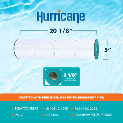 Hurricane 4 Pack HF4975-01 Advanced Pool and Spa Filter Cartridge Replacement