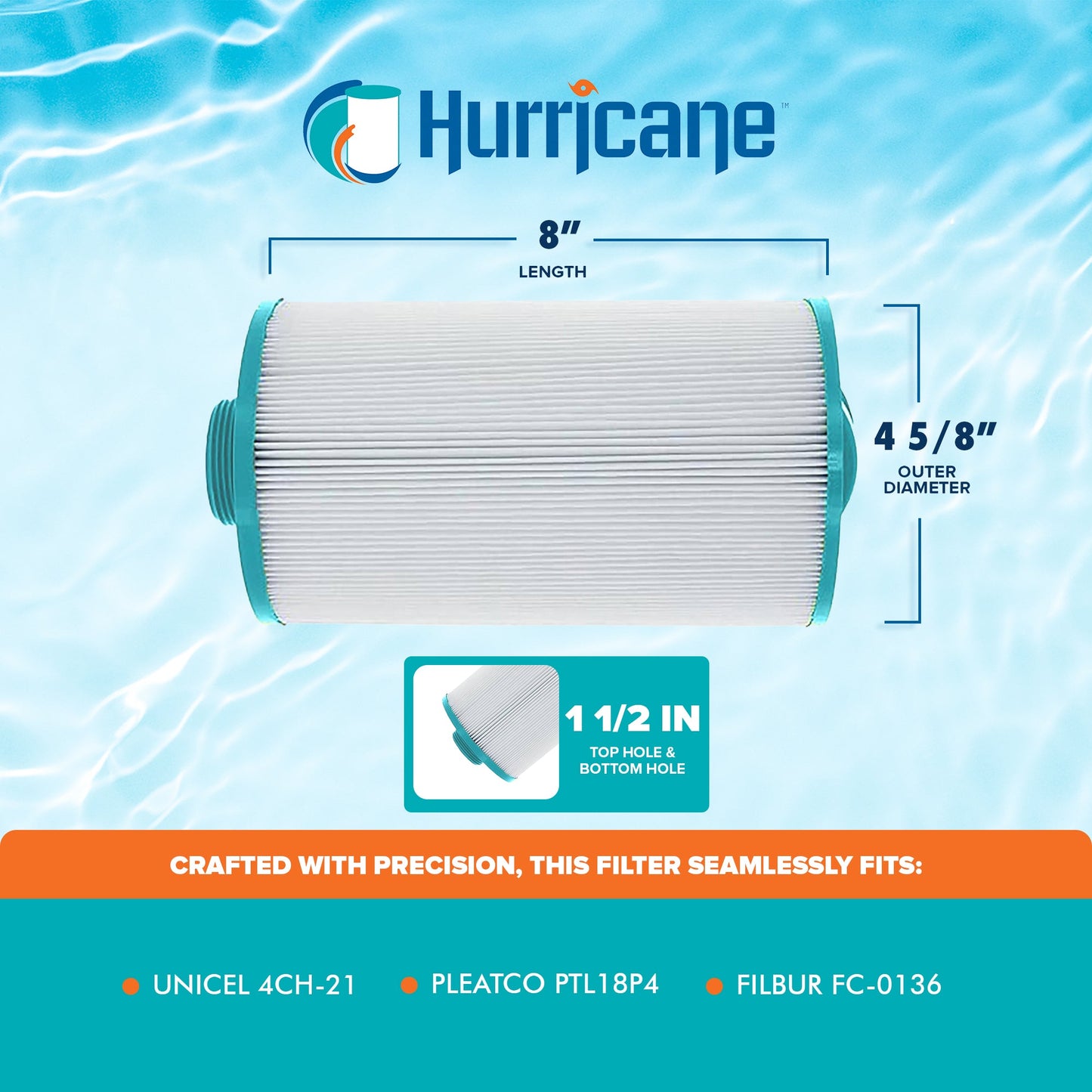 Hurricane 3 Pack HF4H21-01 Advanced Pool and Spa Filter Cartridge Replacement