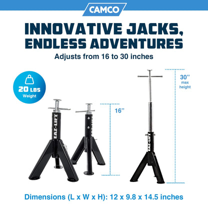EAZ LIFT Adjustable Telescopic RV Jack, 16 to 30 Inches, 6,000 Pound Capacity - Find Fresh Goods