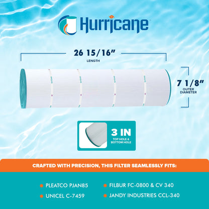 Hurricane 16 Pack HF7459-04 Advanced Pool and Spa Filter Cartridge Replacement