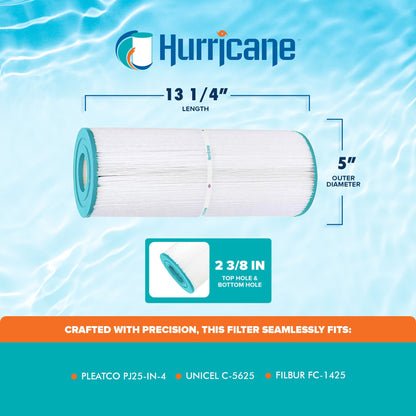 Hurricane 2 Pack HF5625-01 Advanced Pool and Spa Filter Cartridge Replacement