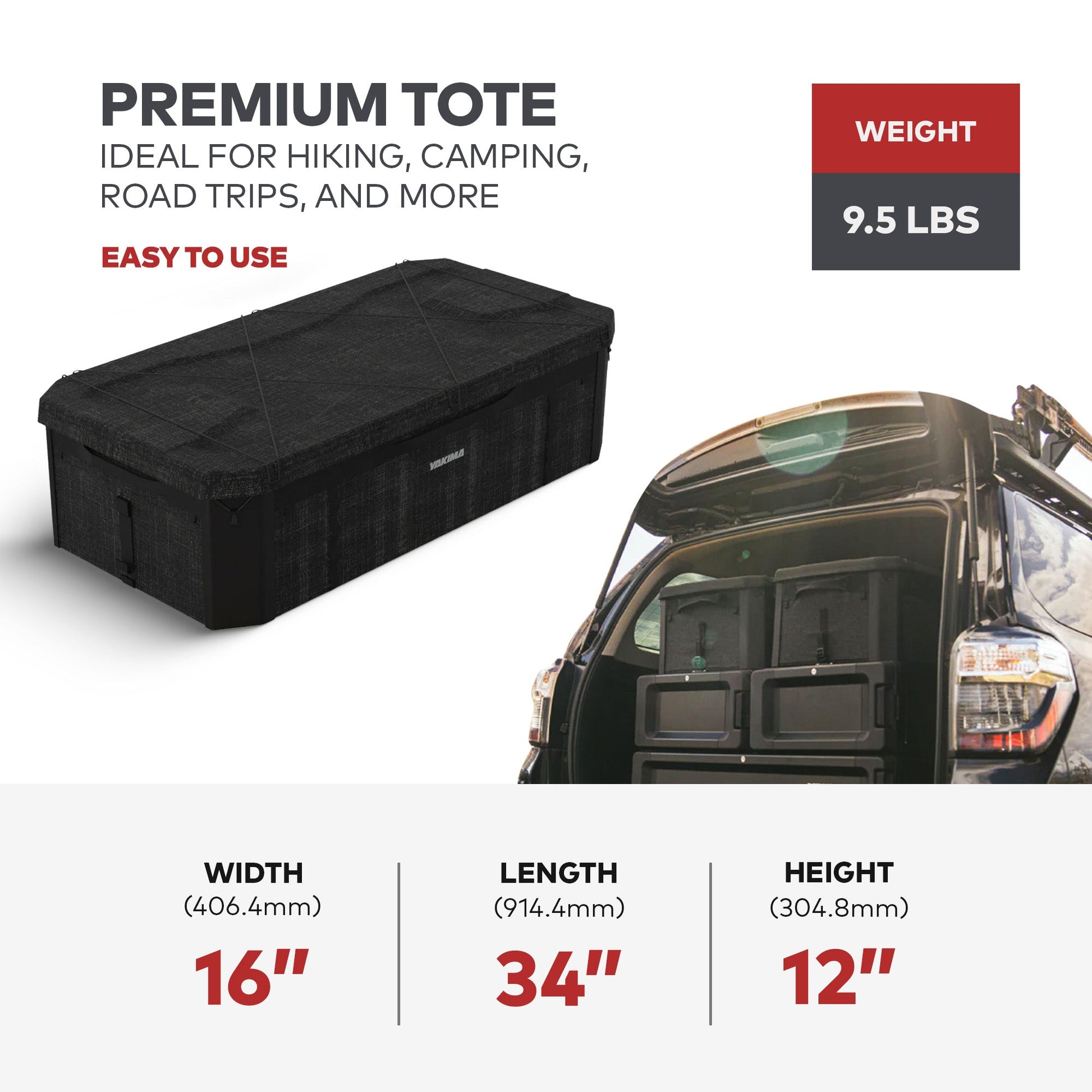 Yakima MOD GearCrate Large/Extra Large Stackable Premium Tote with Lid, Black - Find Fresh Goods