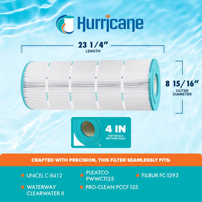 Hurricane HF8412-01 Replacement Spa Filter Cartridge for PA175 and Unicel C-8412