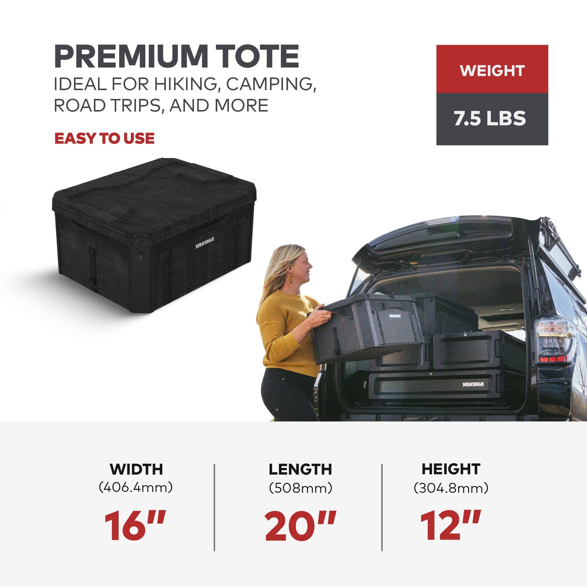 Yakima MOD GearCrate Medium Stackable Premium Tote with Lid and Divider, Black - Find Fresh Goods