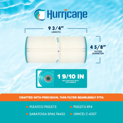 Hurricane Filters HF-PSG275-01 Advanced Pool & Spa Cartridge Filter Replacement