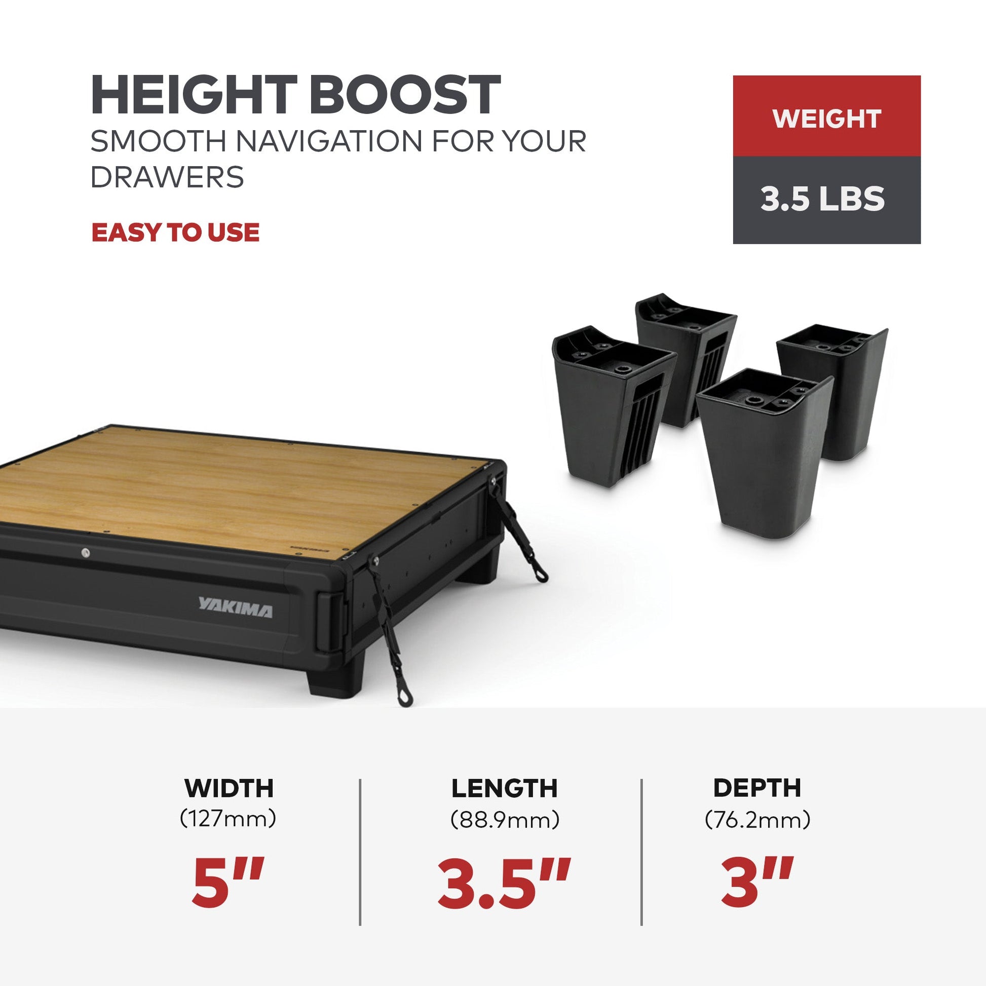 Yakima MOD Riser Kit Compatible with MOD HomeBase for Added Height Up to 3 Inch - Find Fresh Goods