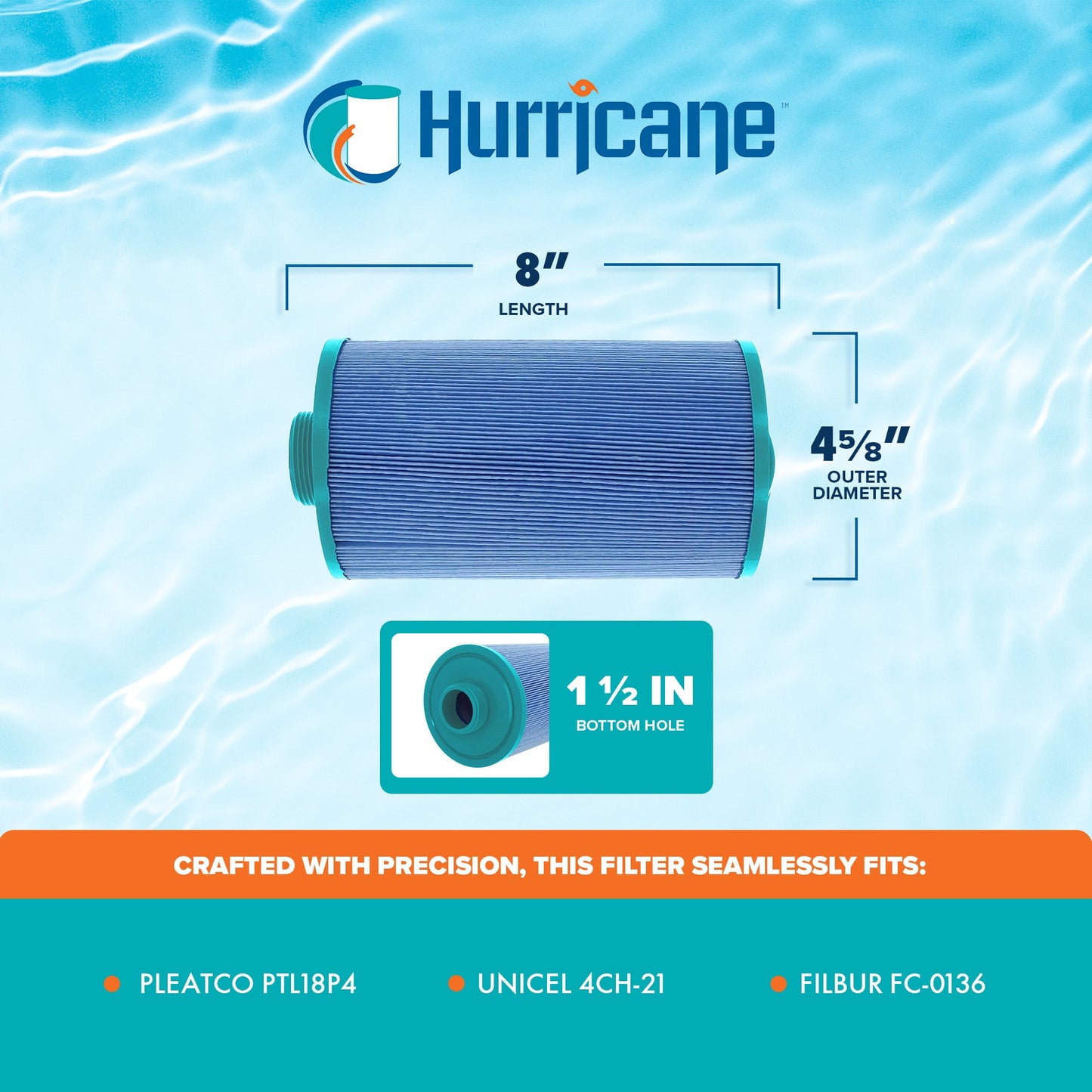Hurricane HF4H21-01M Elite Aseptic Pool and Spa Filter Cartridge Replacement