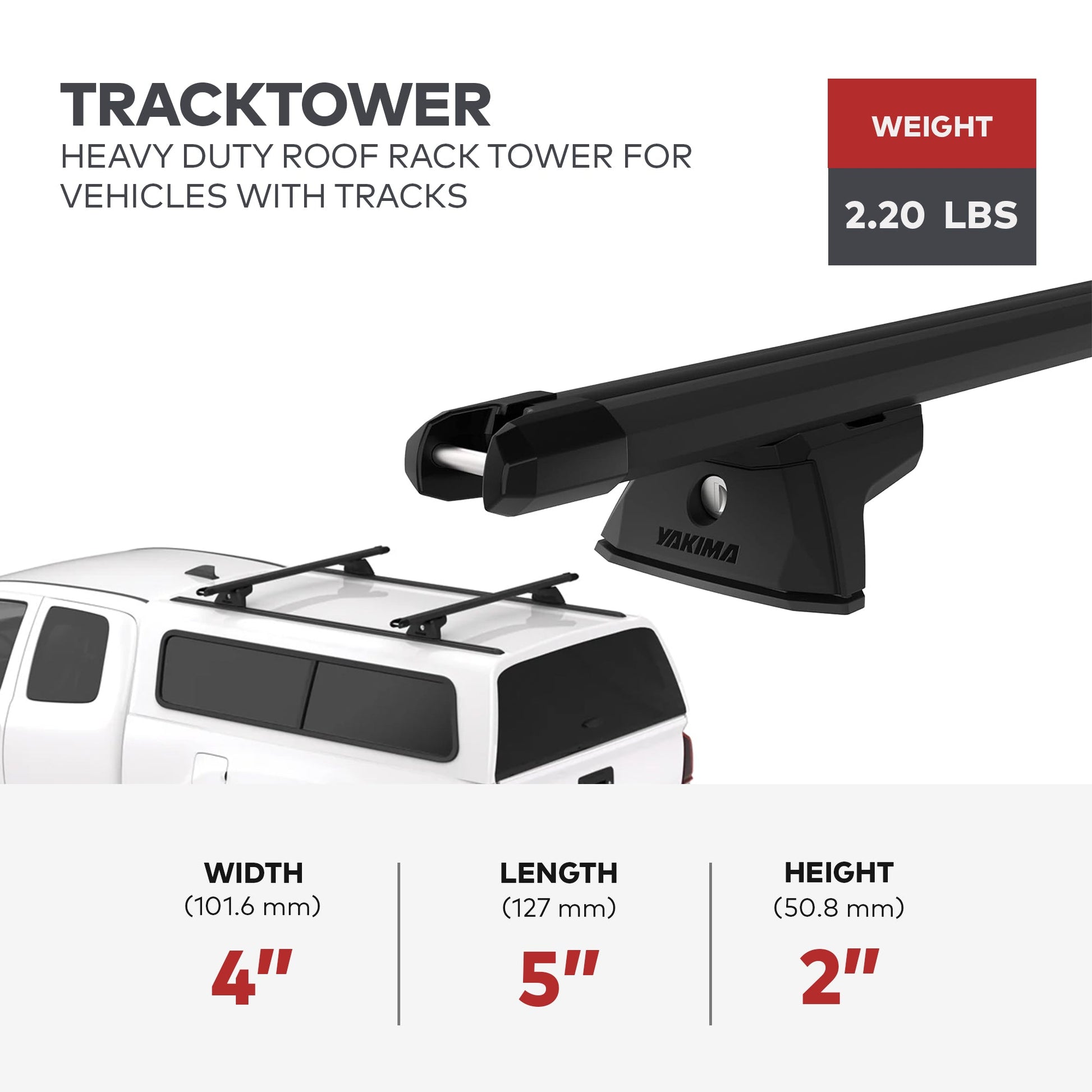 Yakima TrackTower Heavy Duty Roof Rack Tower for Vehicles with Tracks, Pack of 4 - Find Fresh Goods
