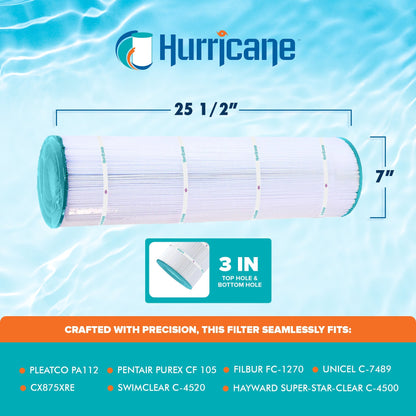 Hurricane 16 Pack HF7489-04 Advanced Pool and Spa Filter Cartridge Replacement