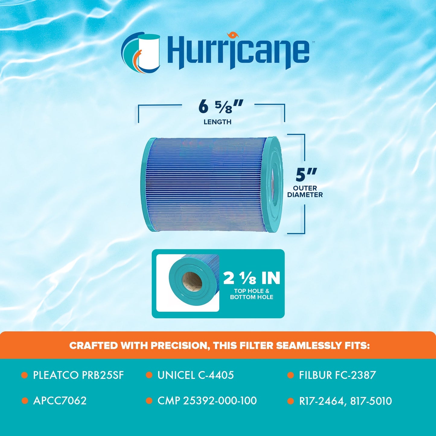 Hurricane Elite Aseptic Cartridge Filter for Filbur FC-2387 and APCC7062, 6 Pack