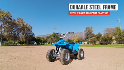 Razor Kids Electric Off Road Mini Dirt Quad Bike 4 Wheeler ATV 24 Volt, Blue