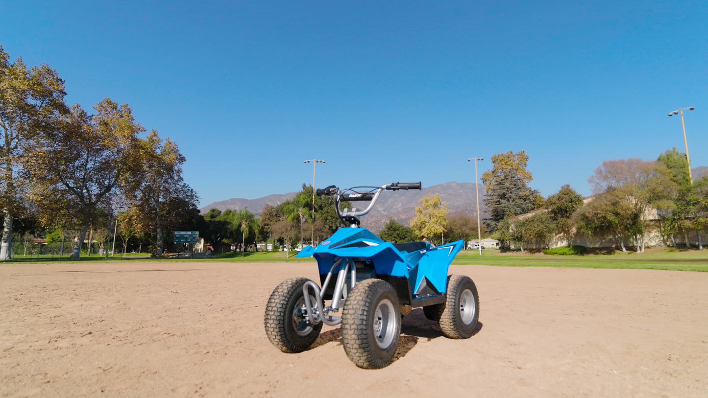 Razor Kids Electric Off Road Mini Dirt Quad Bike 4 Wheeler ATV 24 Volt, Blue