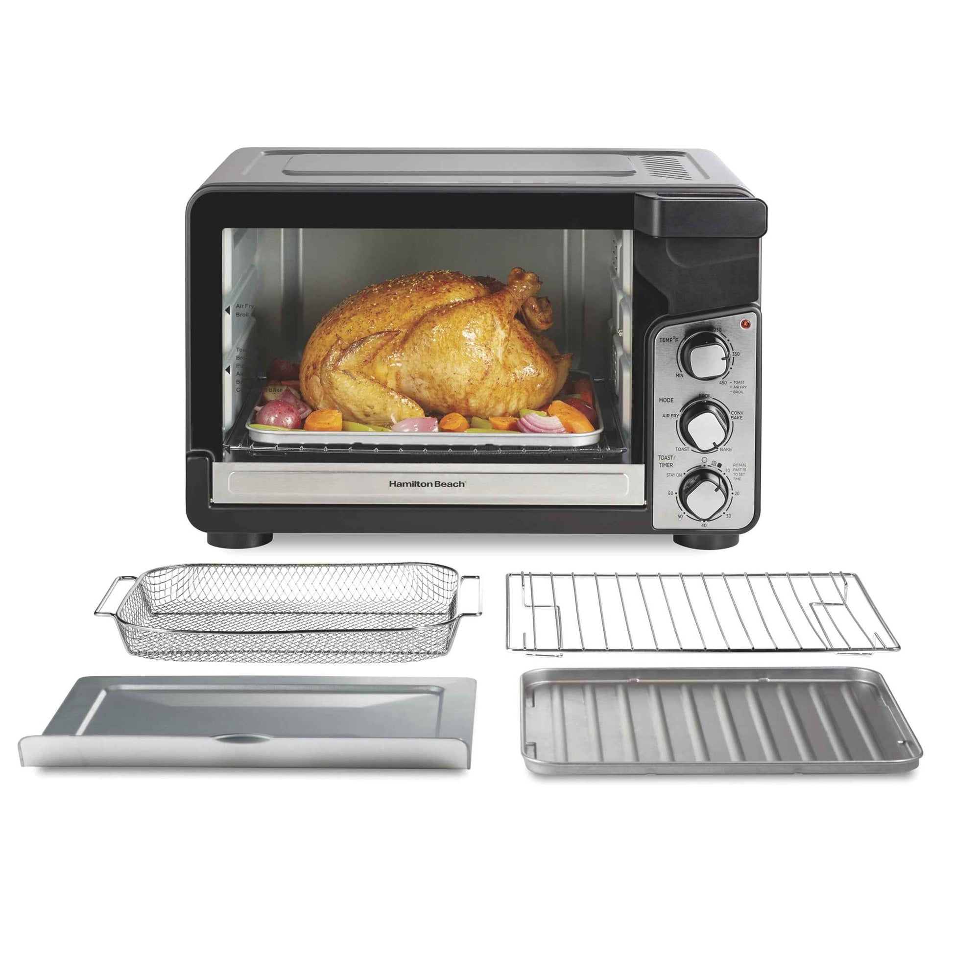 Hamilton Beach Easy View XL Toaster Oven with Sure-Crisp® Air Fry, 1750W, 6 Slice Capacity, 31460
