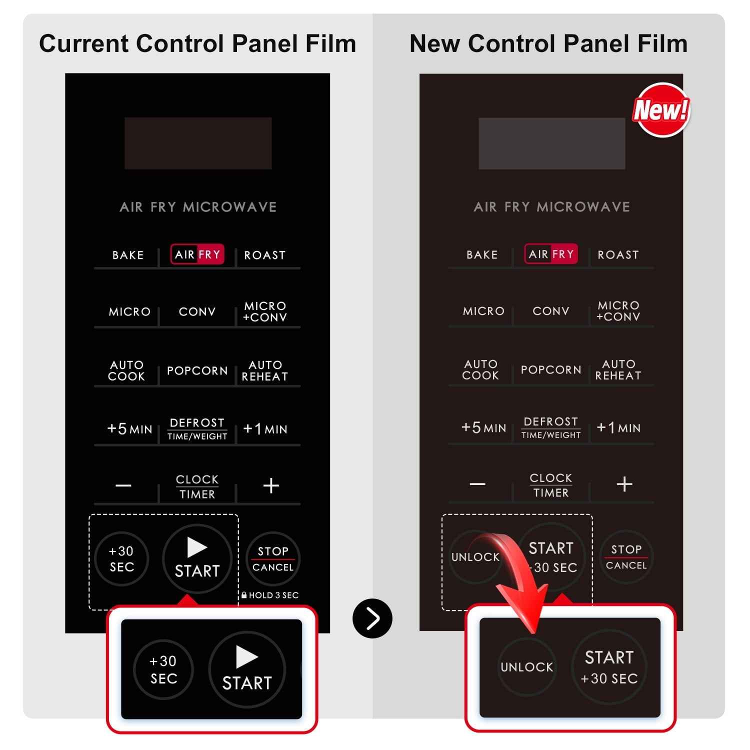 Galanz 0.9 Cu ft Air Fry Countertop Microwave, 900 Watts, Stainless Steel, New