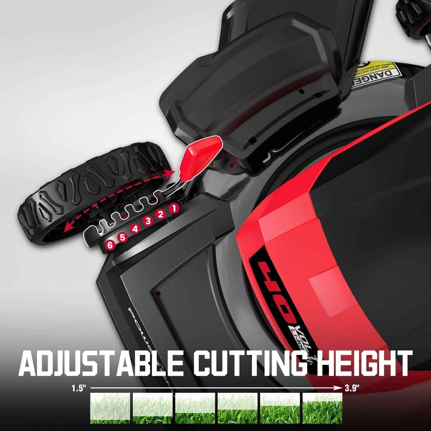 PowerSmart 40V 4.0Ah 17" Cordless Push Lawn Mower, with 3-in-1 Options