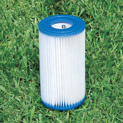 Intex Metal Frame Above Ground Pool w/ Pump, Filter Cartridge 6 Pack, and Cover