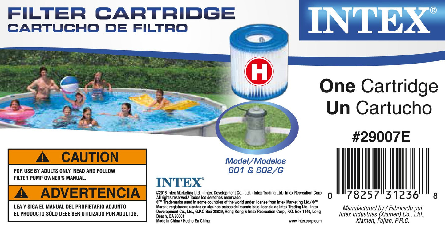 Intex Pool Filter (6 Pack) with Intex 10-Foot Round Above Ground Pool Cover