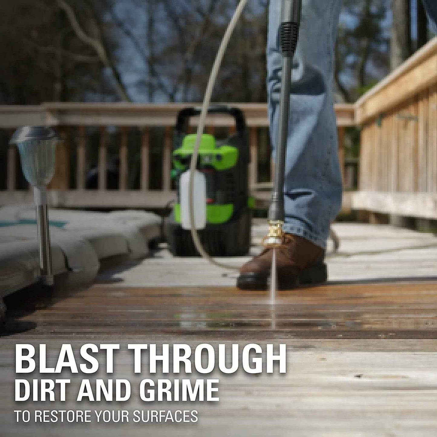 Greenworks 1600 Psi (1.2 GPM) Electric Pressure Washer Great for Cars, Patios, Driveways