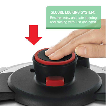 T-fal Clipso Stainless Steel 6.3 Qt Pressure Cooker, Silver