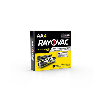Rayovac ALAA-4BXJ Ultra Pro Industrial Mercury Free Alkaline AA Battery (4 Pack)