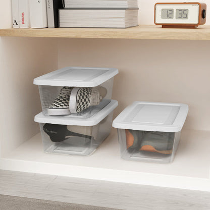 Sterilite 6 Qt Storage Box, Stackable Plastic Container, Home Organizer, 24 Pack